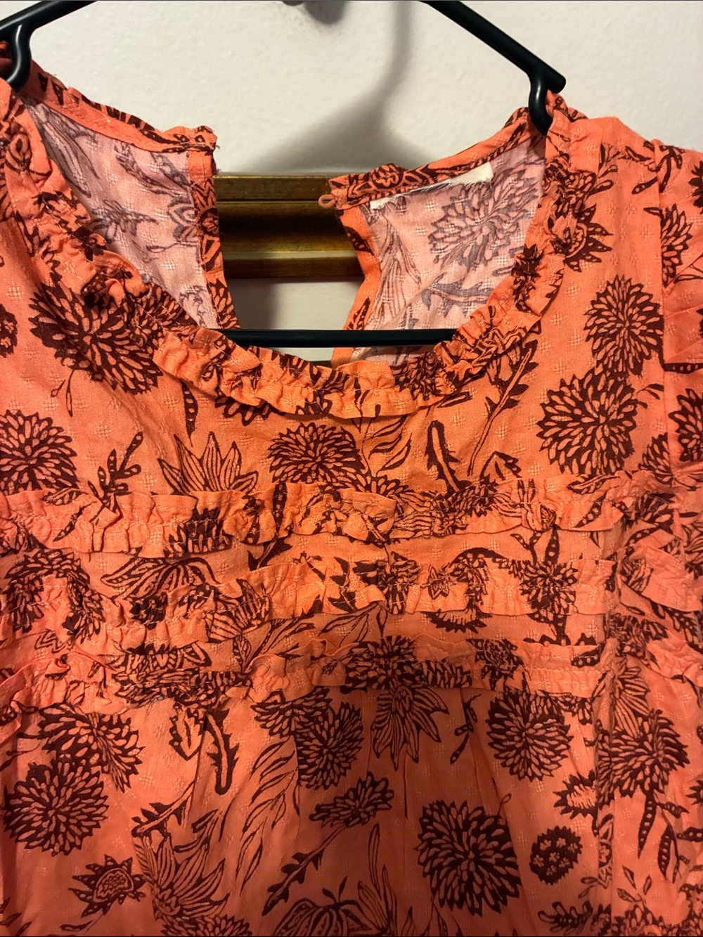 Universal threads Women’s Orange Floral Maxi Dress - Lightweight - Picture 2 of 13